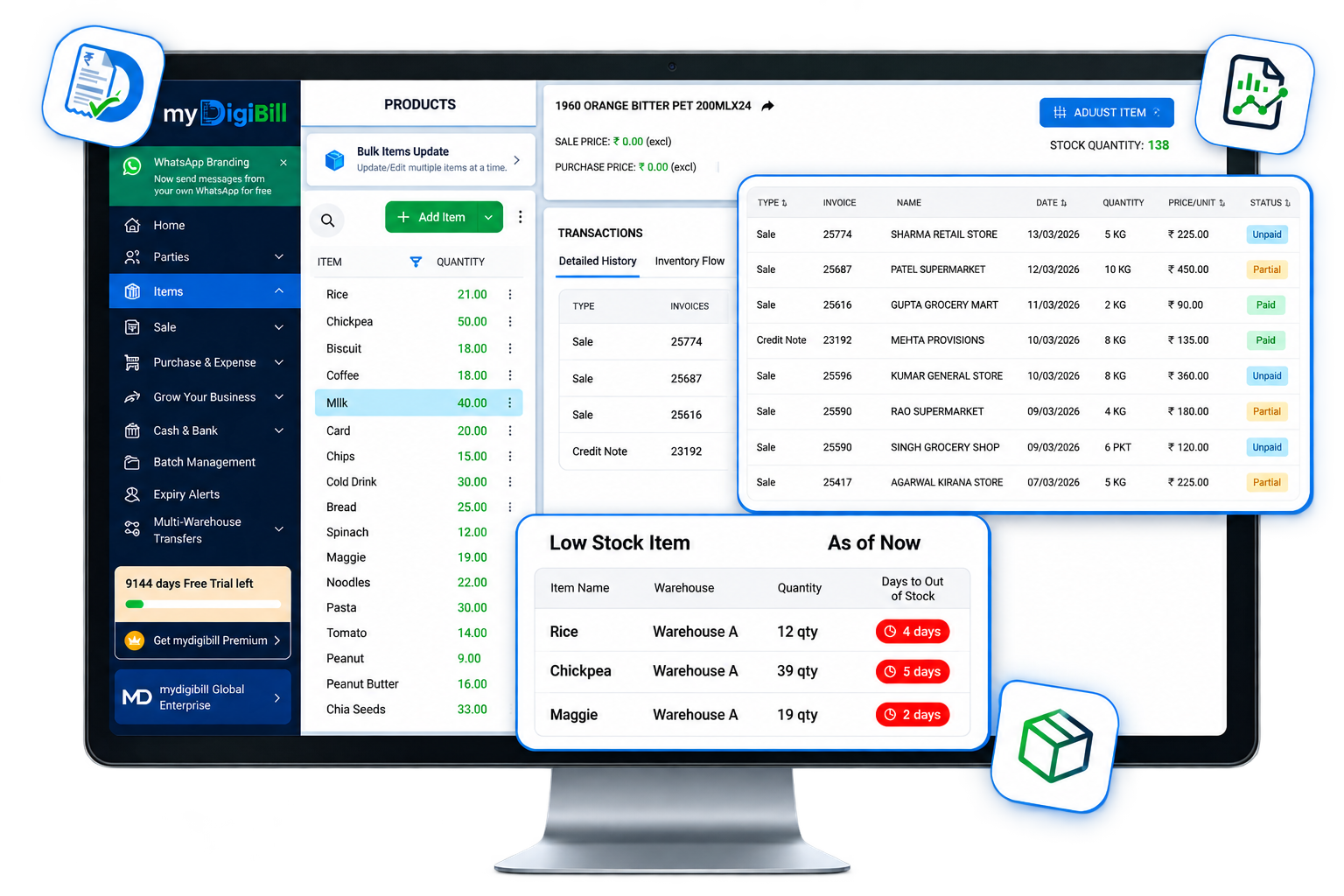 myDigiBill Smart Inventory Management Software Preview